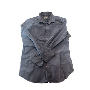 Old Navy‎ Signature Shirt Slim Fit Gingham Check Button Down Blue Large